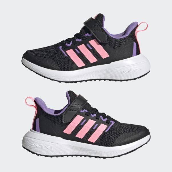 Adidas Fortarun 2.0 Cloudfoam Elastic Lace Top Strap Shoes Rose