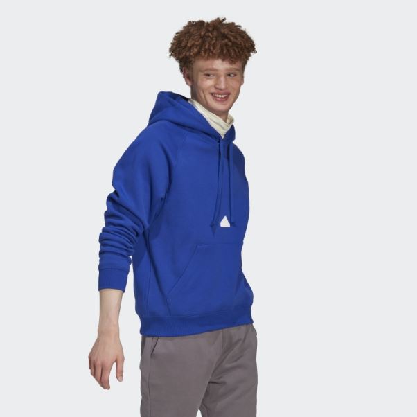 Adidas Sweat à Capuche Polaire Bleu