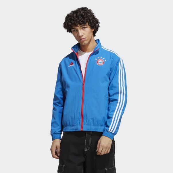 Veste Réversible Adidas Fc Bayern Anthem Royal
