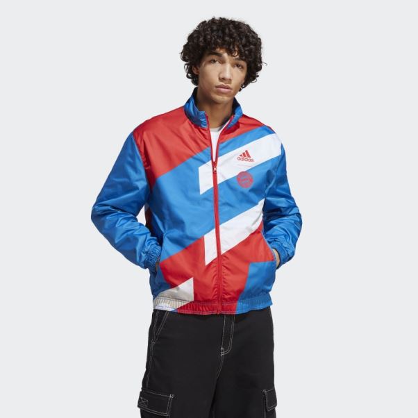 Veste Réversible Adidas Fc Bayern Anthem Royal