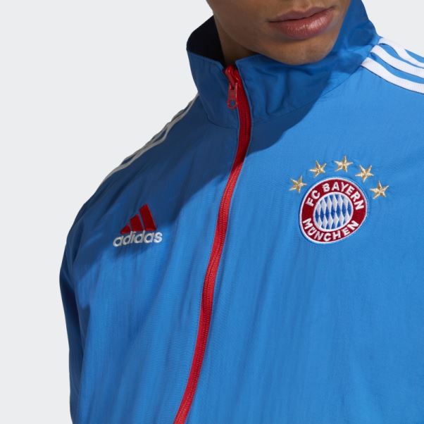 Veste Réversible Adidas Fc Bayern Anthem Royal