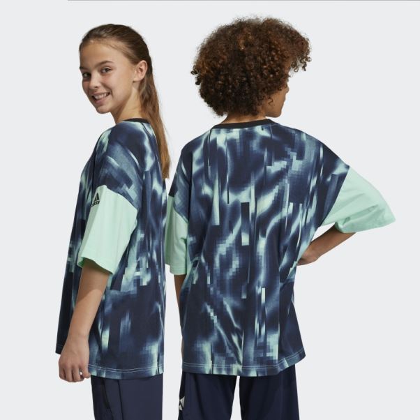 Adidas Arkd3 T-shirt Imprimé Allover Vert