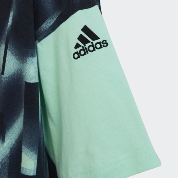 Adidas Arkd3 T-shirt Imprimé Allover Vert