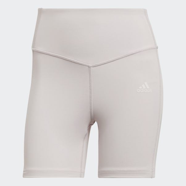 Short Adidas Hyperglam Aeroready Training Taille Haute Rose
