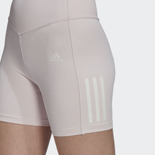 Short Adidas Hyperglam Aeroready Training Taille Haute Rose