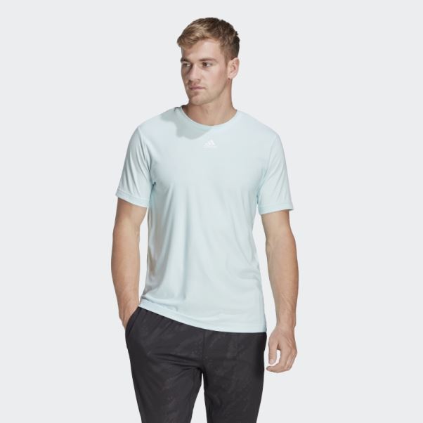 T-shirt D'entrainement Bleu Graphique 3 Barres Adidas