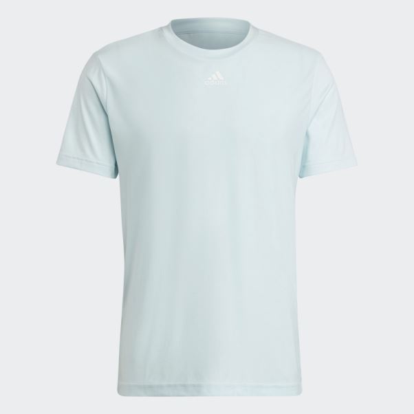 T-shirt D'entrainement Bleu Graphique 3 Barres Adidas