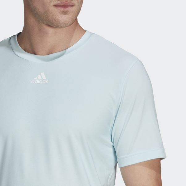 T-shirt D'entrainement Bleu Graphique 3 Barres Adidas