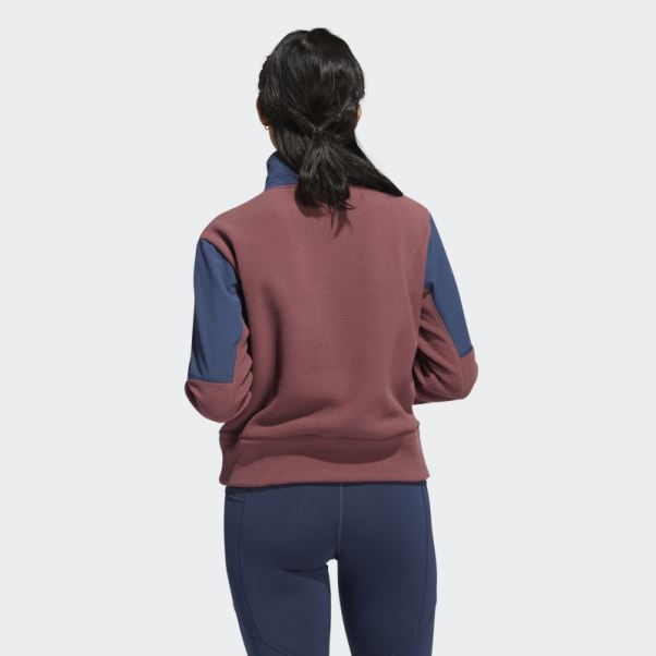 Adidas Veste Polaire 1/4-zip Bordeaux