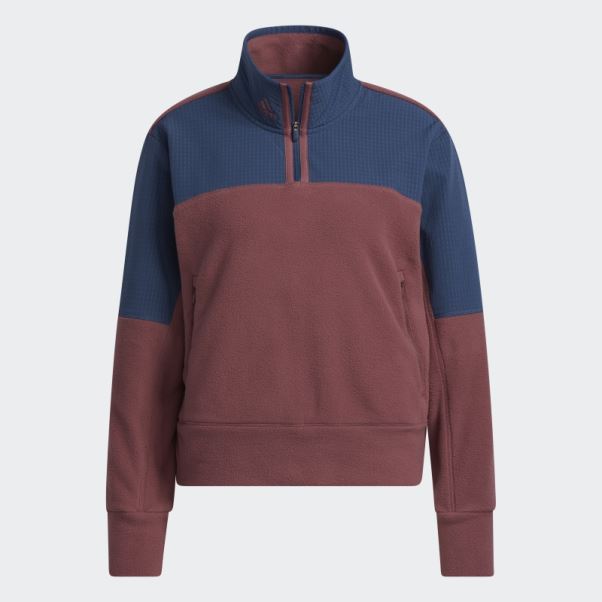 Adidas Veste Polaire 1/4-zip Bordeaux