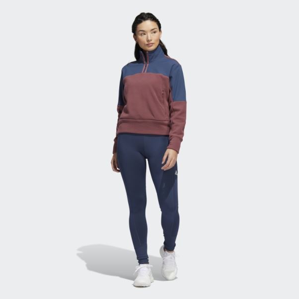 Adidas Veste Polaire 1/4-zip Bordeaux