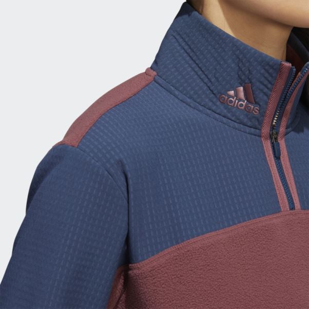Adidas Veste Polaire 1/4-zip Bordeaux