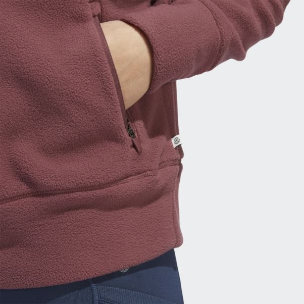Adidas Veste Polaire 1/4-zip Bordeaux