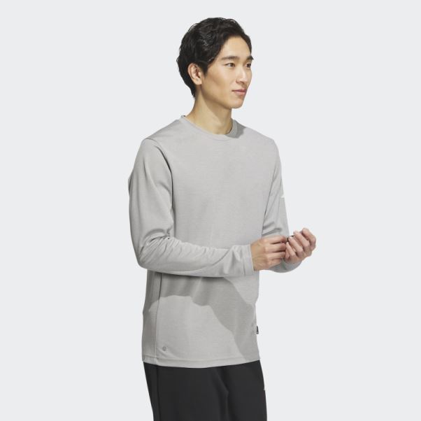 Top à Manches Longues Top Technique à Manches Longues Adidas Gris Moyen