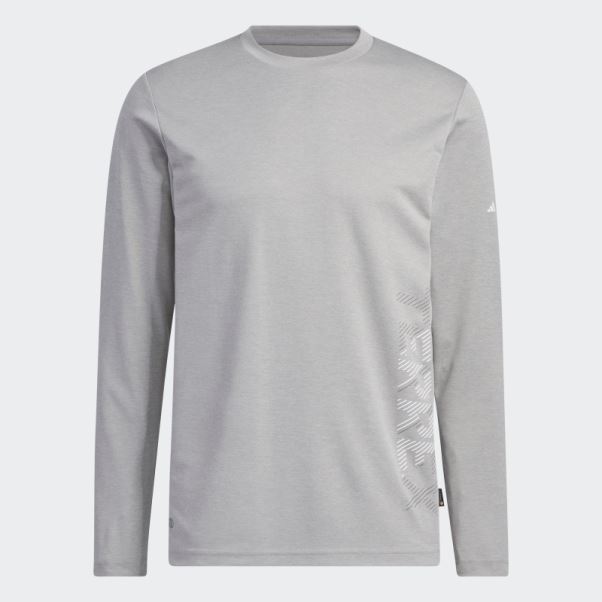 Top à Manches Longues Top Technique à Manches Longues Adidas Gris Moyen