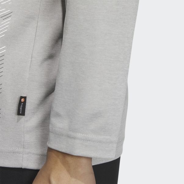 Top à Manches Longues Top Technique à Manches Longues Adidas Gris Moyen
