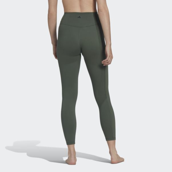 Legging Adidas Yoga Studio 7/8 Vert Oxyde