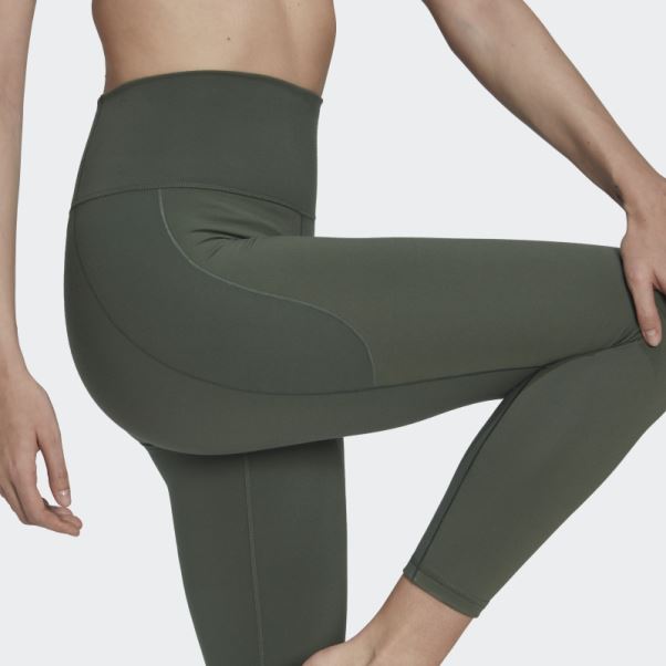 Legging Adidas Yoga Studio 7/8 Vert Oxyde