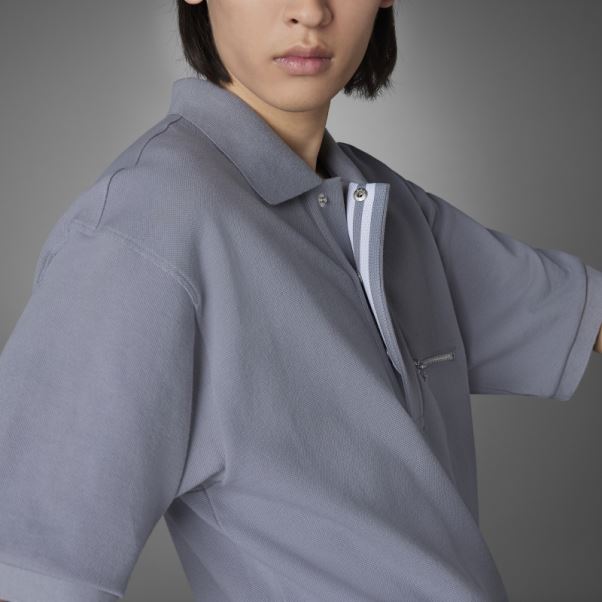 Polo Tie-break Version Gris Bleu Adidas