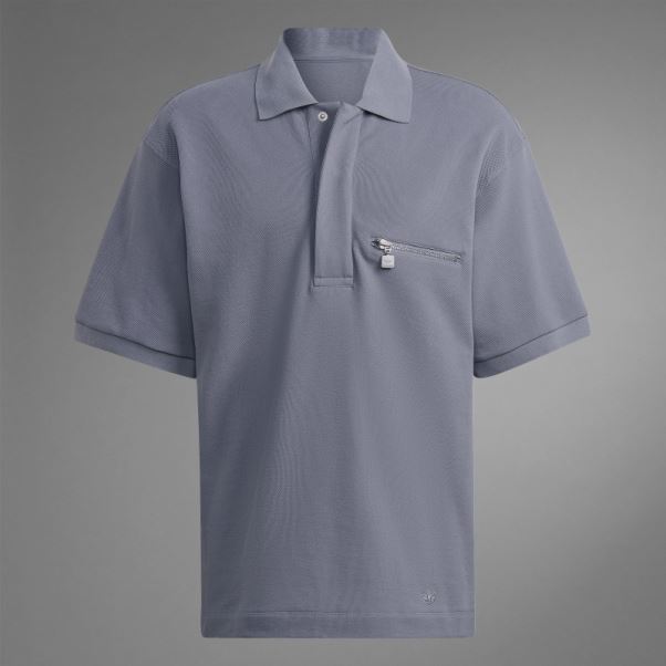 Polo Tie-break Version Gris Bleu Adidas