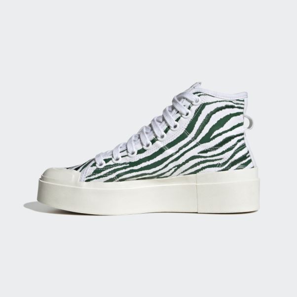Chaussures Adidas Nizza Bonega Mid Blanches