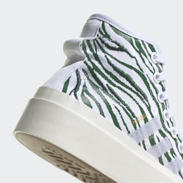 Chaussures Adidas Nizza Bonega Mid Blanches