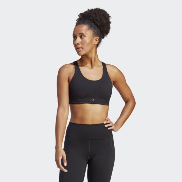 Soutien-gorge à Maintien Moyen Coreflow Luxe Studio Noir Adidas