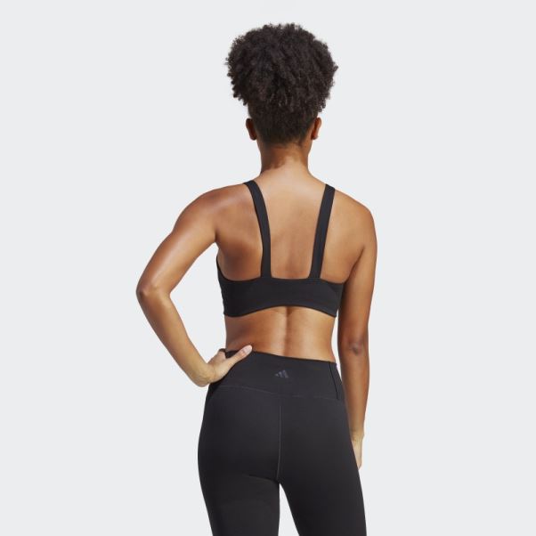 Soutien-gorge à Maintien Moyen Coreflow Luxe Studio Adidas Noir