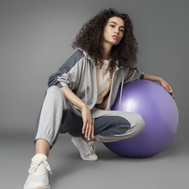 Sweat à Capuche En éponge Hyperglam Adidas Gris Moyen