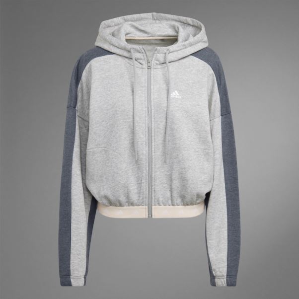 Sweat à Capuche En éponge Hyperglam Adidas Gris Moyen