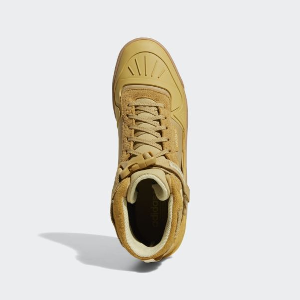 Chaussures Forum Hi Gore-tex Beige Doré Adidas