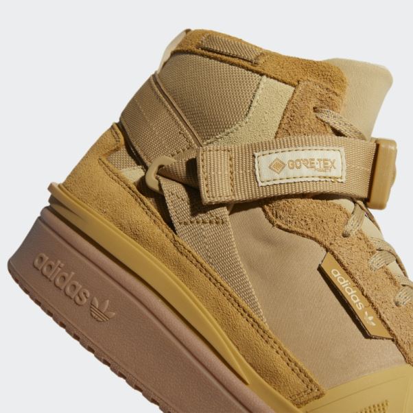 Chaussures Forum Hi Gore-tex Beige Doré Adidas