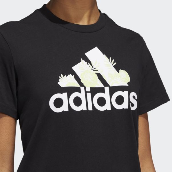 T-shirt Logo Graphique Superhero Floral Noir Adidas