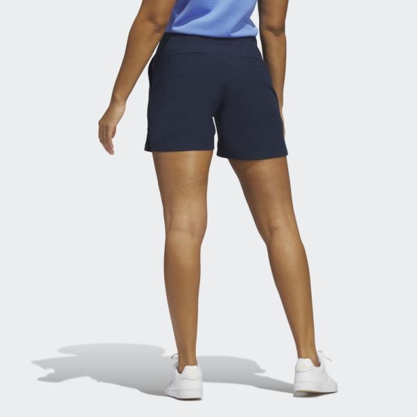 Adidas Bleu Marine Pintuck 5-inch Pull-on Golf Short Mode