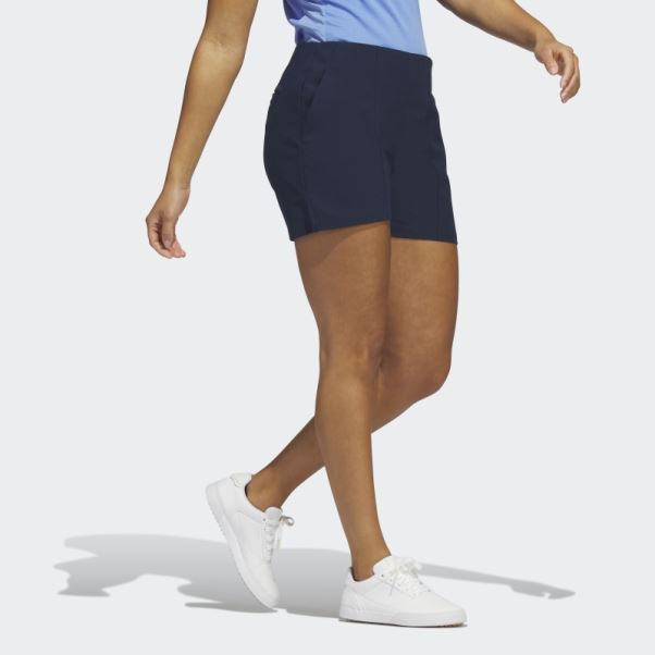 Adidas Bleu Marine Pintuck 5-inch Pull-on Golf Short Mode