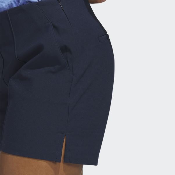 Adidas Bleu Marine Pintuck 5-inch Pull-on Golf Short Mode