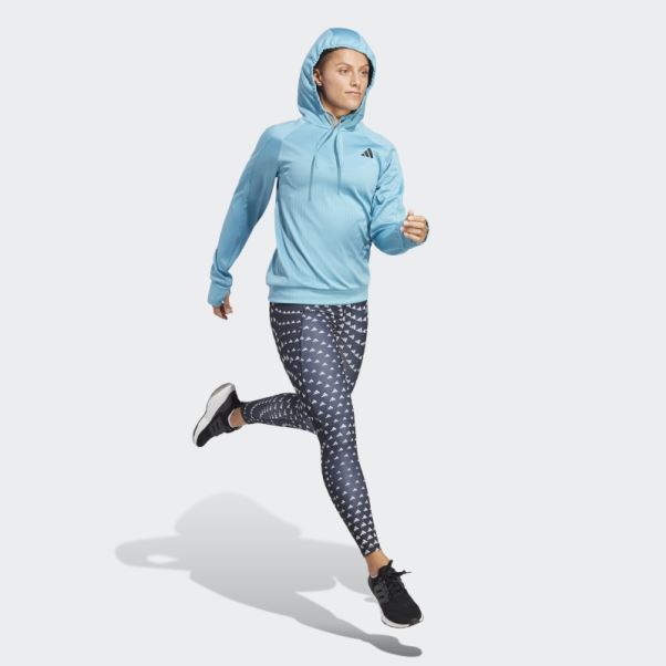 Sweat à Capuche Bleu Adidas Made To Be Remade Running
