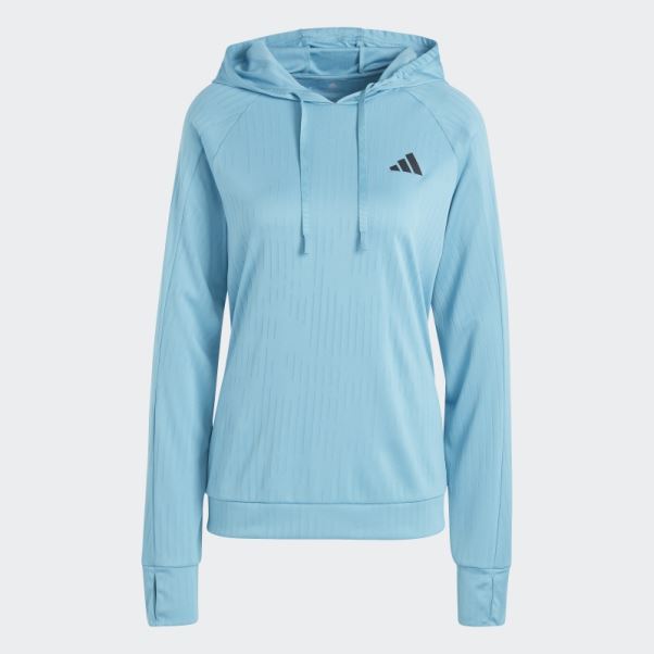 Sweat à Capuche Bleu Adidas Made To Be Remade Running