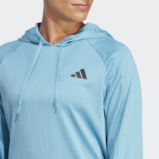 Sweat à Capuche Bleu Adidas Made To Be Remade Running