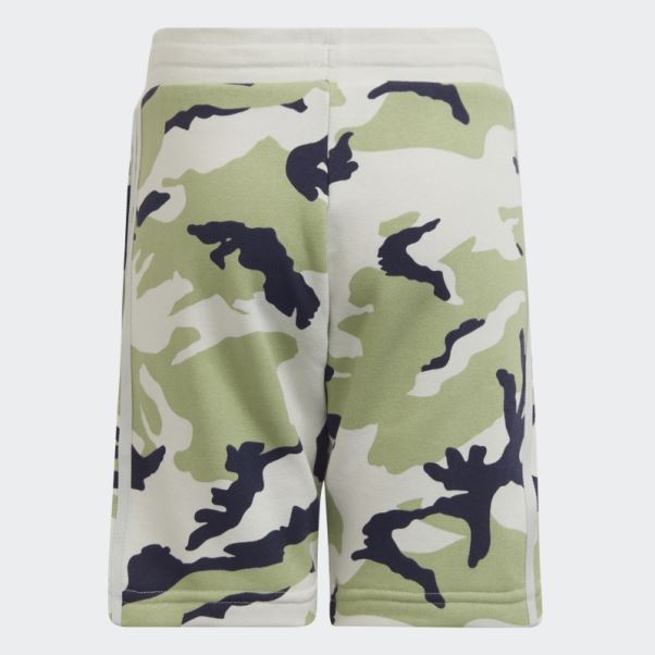 Ensemble Short Et T-shirt Camouflage Adidas Bleu Marine