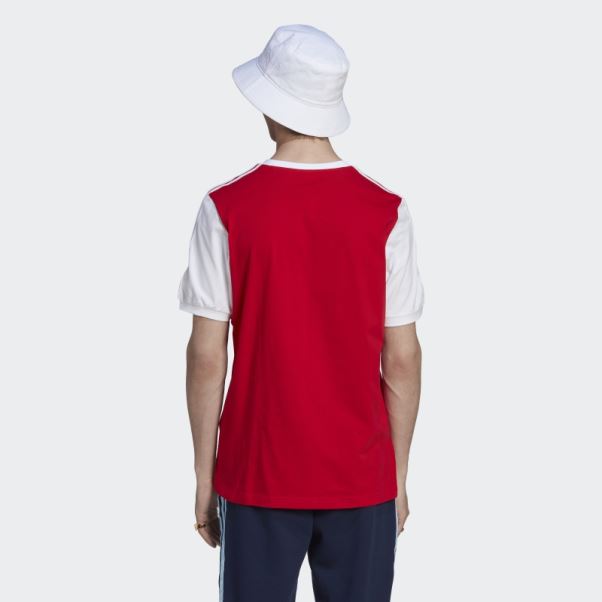 Tee Shirt Arsenal 3 Bandes Adidas écarlate