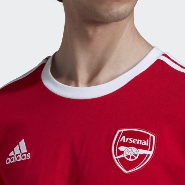 Tee Shirt Arsenal 3 Bandes Adidas écarlate