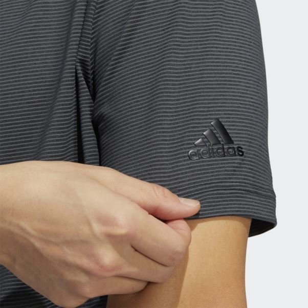 Polo Adidas Noir à Rayures Ottomanes