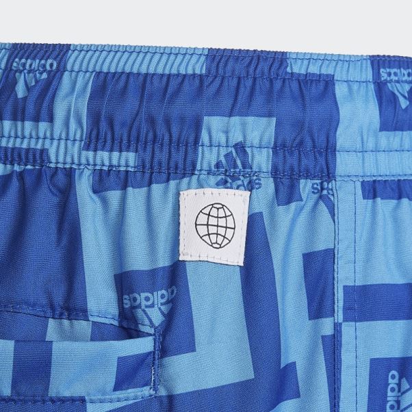 Adidas Must Have Short De Bain Graphique Bleu Royal