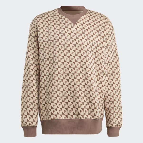 Sweat Adidas All Szn X Logomania Beige
