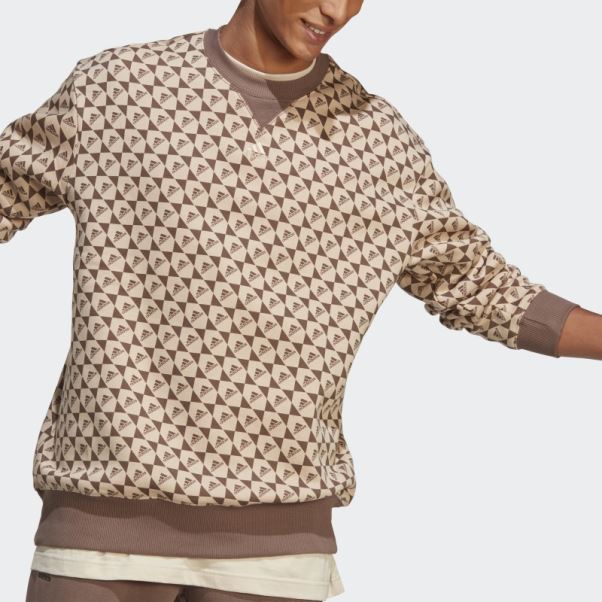Sweat Adidas All Szn X Logomania Beige