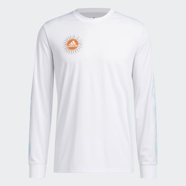 T-shirt Freedom Running Graphic Manches Longues Blanc Adidas