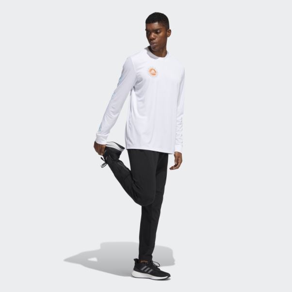 T-shirt Manches Longues Graphique Liberty Running Adidas Blanc