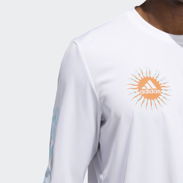 T-shirt Manches Longues Graphique Liberty Running Adidas Blanc