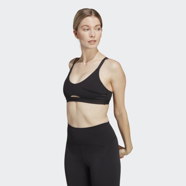 Soutien-gorge à Maintien Léger Yoga Studio Luxe Noir Adidas